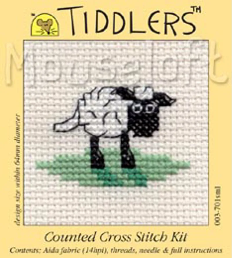 Tiddlers Mini Cross Stitch Kit - Sheep